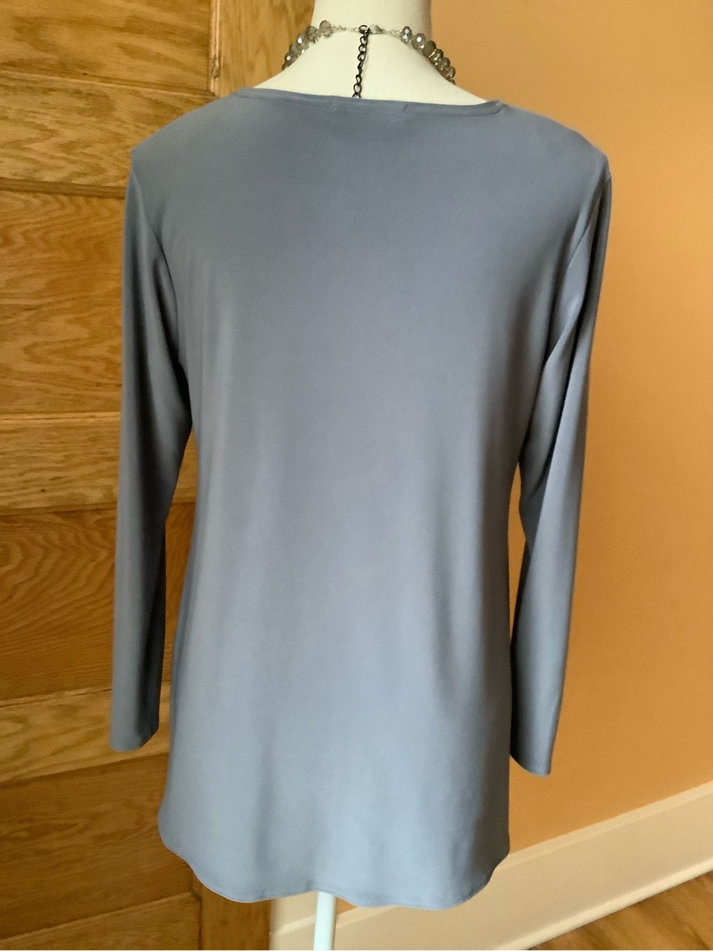 Sympli Gray Jersey Asymmetrical Hem Tunic Top 8 - Picture 4 of 9